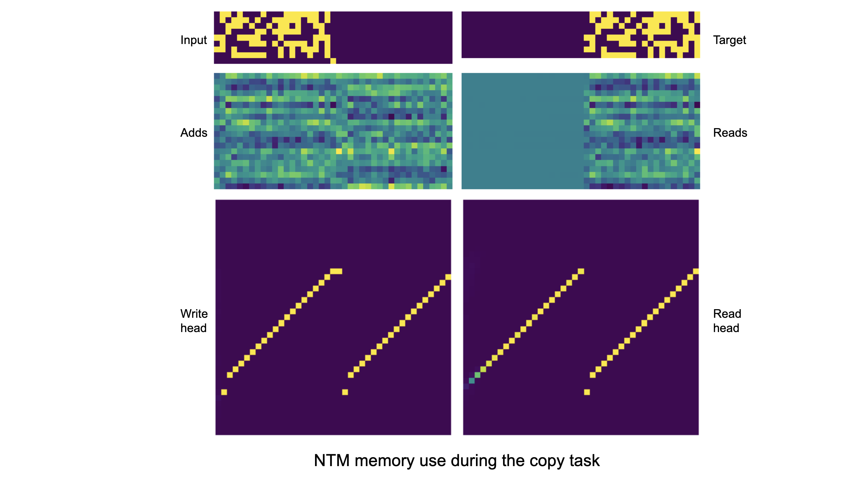 NTM memory during copy task